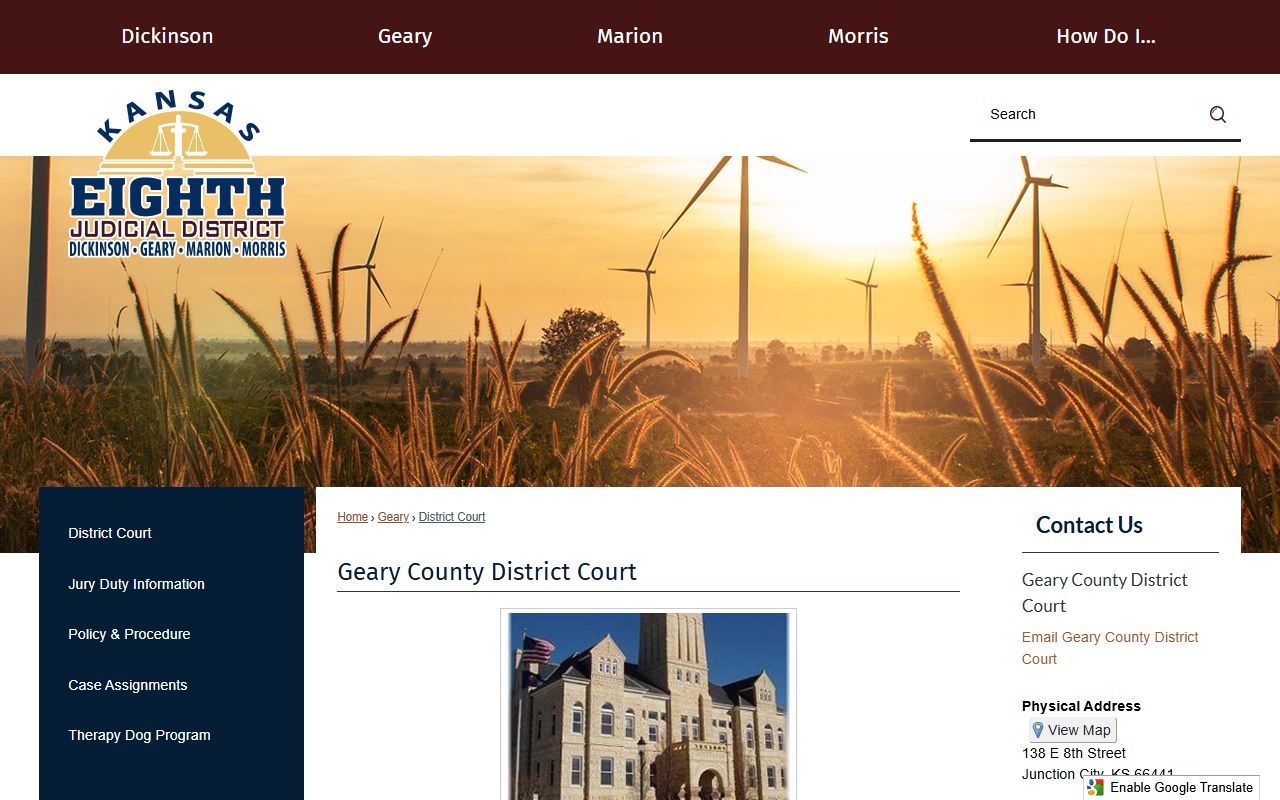 Geary County District Court records after jail arrest